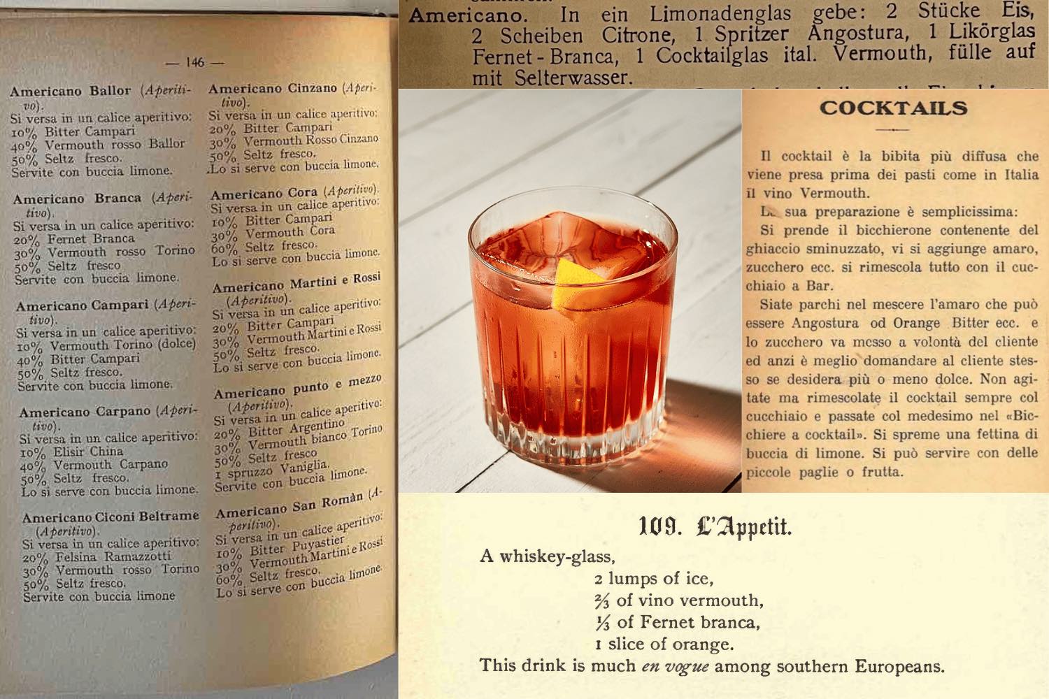 la storia del cocktail americano