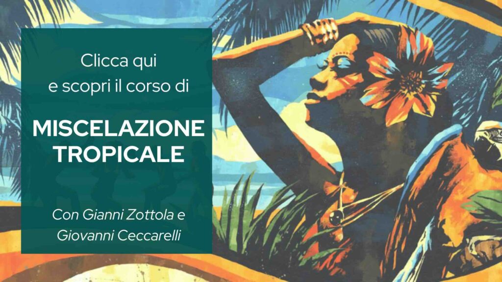 banner pubblicitario corso miscelazione tropicale