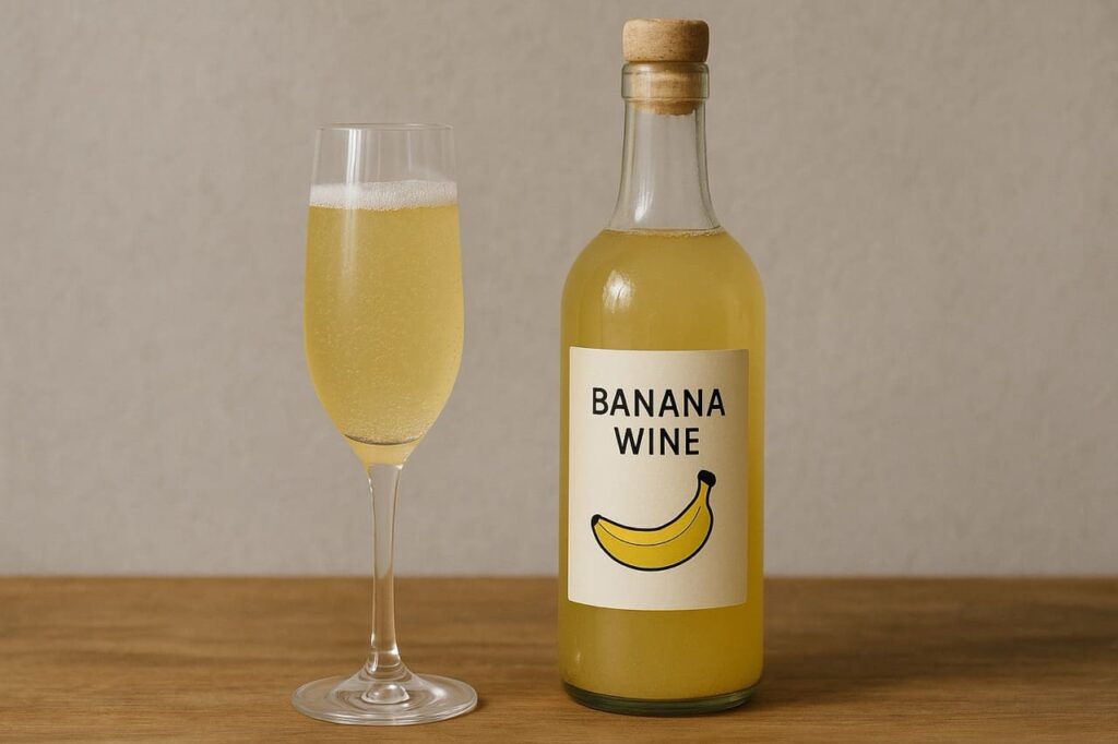 un vino di banana ottenuto per fermentazione alcolica spontanea